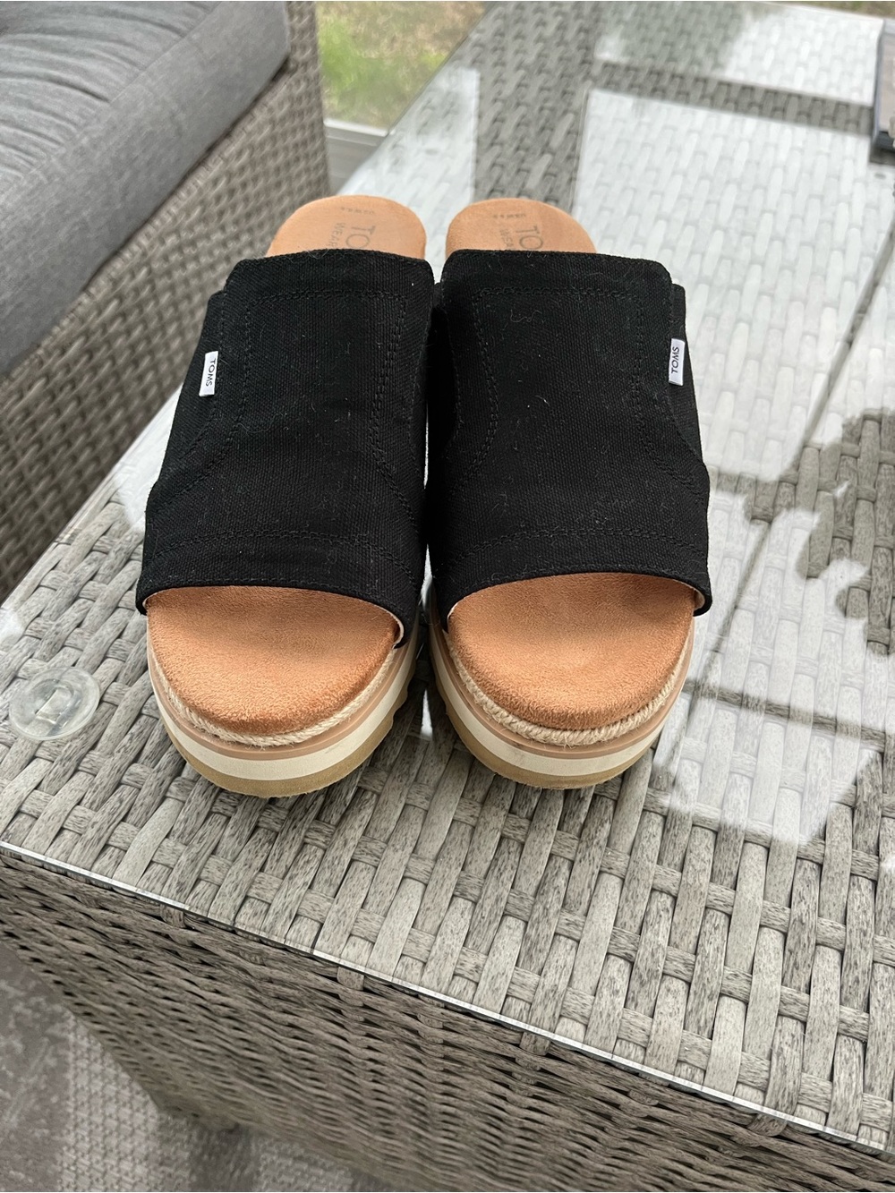 Toms Diana Mule Wedge Sandal